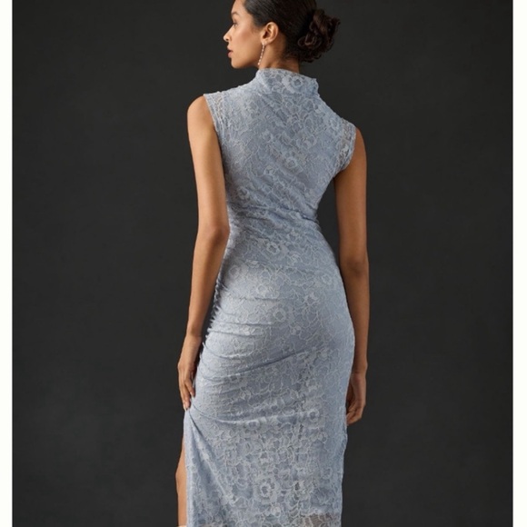 Anthropologie the Maya ruched cowl-neck dress in lace XL - Picture 3 of 13